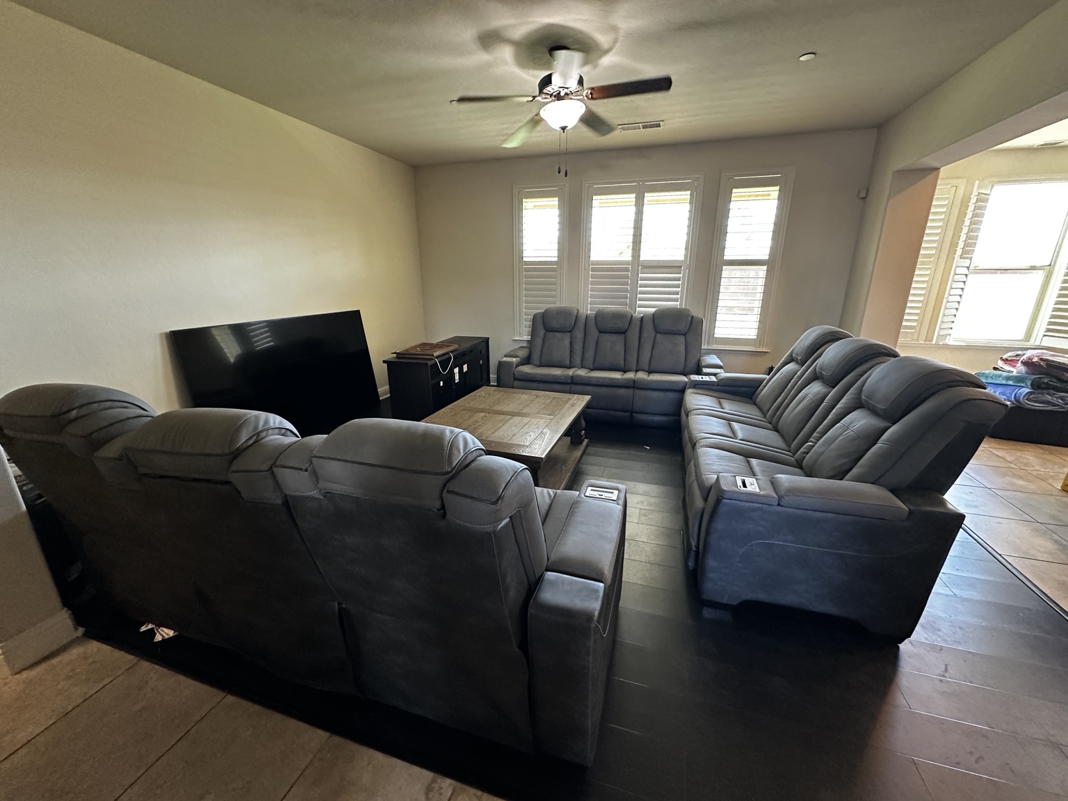 Living room furniture prepared for a Pack And Go residential move